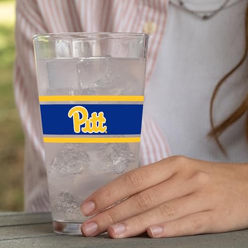 Image of Logo Brands NCAA 16 oz Pint Glass - Durable Glass With Bold Team Color- Chip-Resistant Rim Drinkware For Fans, Tailgates, Home Bars & Everyday Use