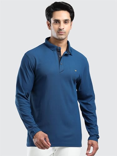 Image of STELLERS Men's Full Sleeve Polo T-Shirt | Feather Touch Feel | Odour Resistant | Wrinkle Free | Quick Dry | Stretchable | Lightweight | Anti-Static | UV Resistance | Anti-Microbial