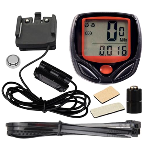 Odómetro y velocímetro para bicicleta, pantalla LCD, impermeable, monitor de kilometraje multifuncional con pantalla clara, scooter, bicicleta de carretera, ciclista de viajes, monitor de ciclismo