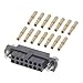 Wire-to-Board Connector, 2 mm, 14 Contacts, Receptacle, Datamate J-Tek M80 Series, Crimp, 2 Rows