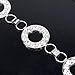 Monrocco Women's Metal Chain Belt Rhinestone Crystal Chain Belt Circle O Ring Waist Chain Belt for Women Dress - Silver