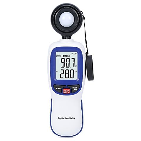 Luxmeter Digital, Professional High Precision Digital Light Meter with LCD Screen Portable Light Measurement Range of 0~200,000 Lux/Fc Cover