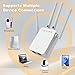 WiFi Repeater Signal Booster, Wireless Network Amplifier with High-Speed Connection, Long-Range Extender Supporting 40 Devices for Home and Office Coverage