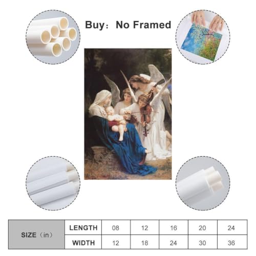 Poster à suspendre Bouguereau Song of Angels déco murale grand format