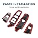 KUNGKIC For 2023 2024 2025 Subaru Crosstrek Window Button Frame Cover Door Window Control Switch Panel Cover Carbon Fiber Pattern Protect Interior Trim Cover Decal Car Accessories ABS
