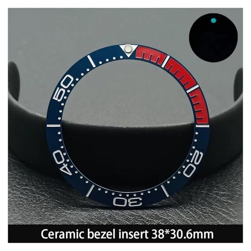 ZHGUIMING 38 ミリメートル * 30.6 ミリメートルセラミックベゼルとダイビングウォッチインサート 40 ミリメートルメンズ腕時計交換時計の文字盤時計ベゼルインサート(NO.57 Ceramic)