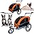 Booyah Medium Dog Stroller & Pet Bike Trailer with Suspension - Orange