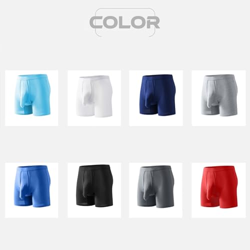 Men's Long Leg Boxers with Separable Bullets Comfortable and Breathable Four-cornered Pants3