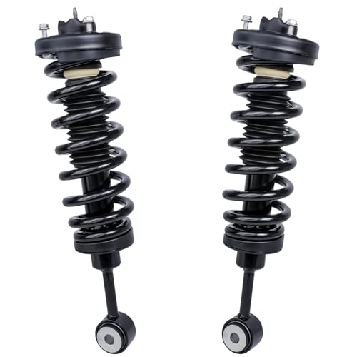 Image of Detroit Axle - 14pc Struts Kit for Ford 2003-2005 Expedition Lincoln Navigator, 4 Front Rear Struts 2 Front Lower Control Arms Ball Joint 4 Outer Inner Tie Rods 2 Sway Bars 2 Boots Replacement