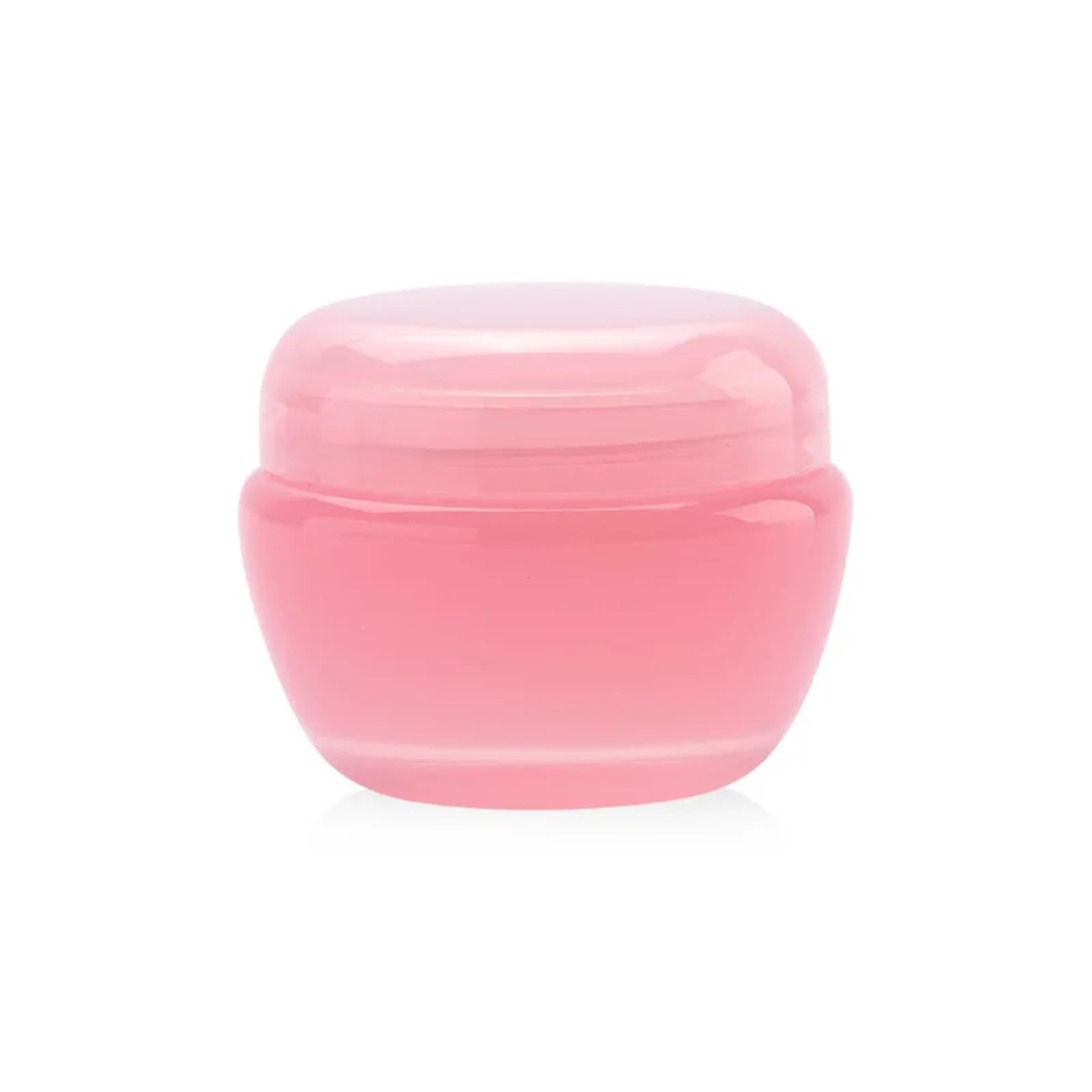 Travel Size Jars 50pcs 5-10g Mushroom Plastic Cosmetic Jars for Lip Balm Face Cream Lotion Samples(Pink,5ml)