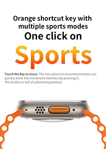 T500 Ultra Max Smart Watch Series 8 Real 49Mm Case Men Gps Tracking Sports Wireless Charging Nfc Smartwatch Pk Zd8 Mt8 W68 T900 (Orange) #TOP3
