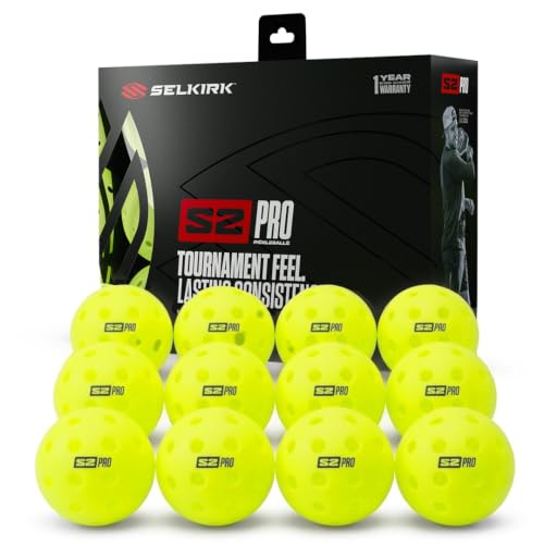 Selkirk Sport Pro S2 Ball | Crack-Resistant | 12 Pack...