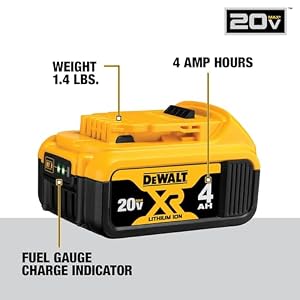DEWALT 20V MAX Lithium Ion Battery, 2 Ah and 4 Ah, 4-Pack, Fuel Gauge LED Charge Indicators (DCB324-4) — photo 4 of 6