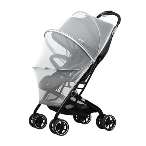 Mosquito Net for Stroller,Encrypted Stroller Mosquito Net Full Cover with Double Zipper,Breathable & Foldable Netting for Baby Cover(White)