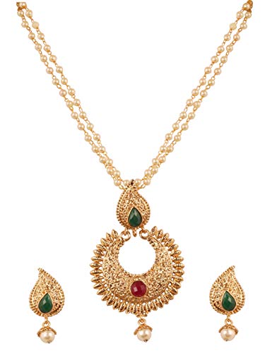 Touchstone Indian Bollywood Traditional Studded Style Paisley Motif Fine South