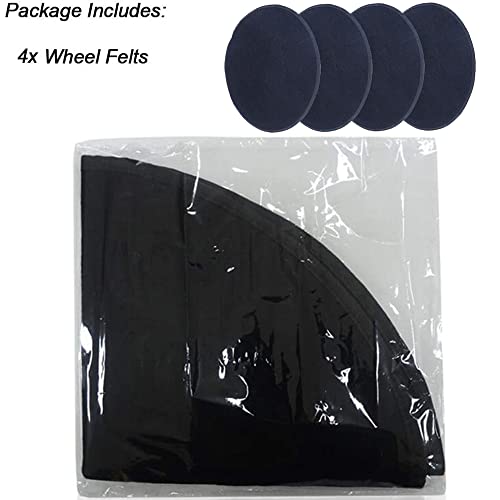Image of 4 Pcs Tire Wheel Felts Covers Skyour 21.4in Lightweight Dustproof Scratch Tote Felts Cover (4pcs Tire Felts, 21.4in)