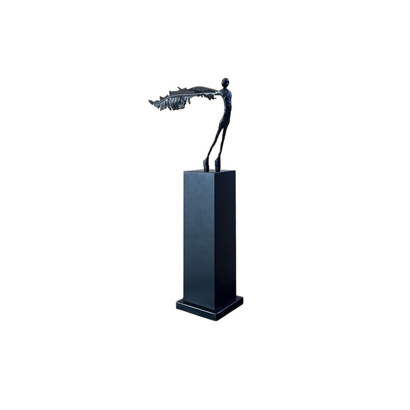 Room Decor, Elegant Abstract Dancer Sculpture Art Figurine Contemporary Living Room Office Ornament(Black)