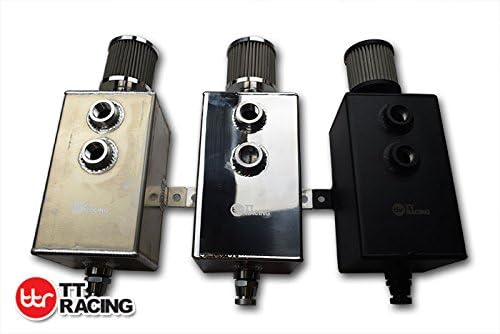 Miniatura 3 de 3L AN10 aleación de aluminio aceite Catch Can tanque wrespiradero filtro drenaje grifo desconcertado negro