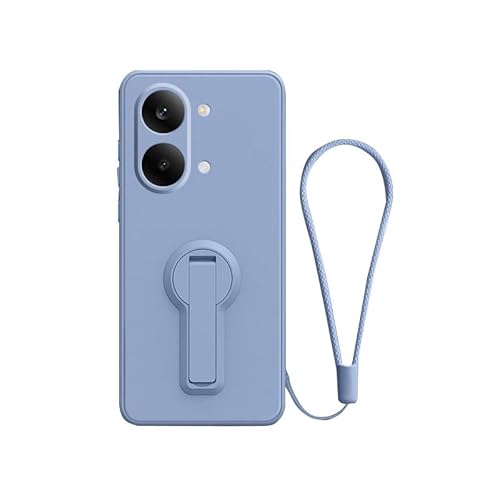 TRIPLE RIVER�EFor POCO X8 Pro �P�[�X �ϏՌ� �J�o�[ �X�g���b�v�t�� TPU �\�t�g�P�[�X �X�^���h�@�\�t�� �X�g���b�v�� ������ ���� For ���� �V���I�~ X8�v���}�b�N�X(�u���[)