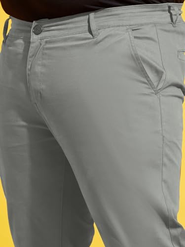 Image of Bigbanana Plus Size Men's Regular Fit Solid Trousers