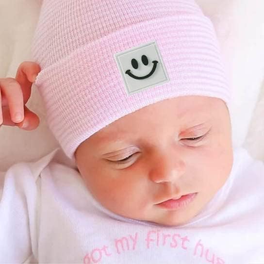 Newborn Baby Hat Infant Caps Baby Boy Girl Toddler Hospital Hats Bow Double Layer Knit Beanie Cap for 0-3 Months - Image 2