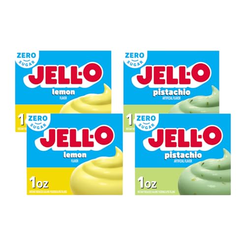 Jell-O Pistachio &amp; Lemon Zero Sugar Instant Reduced Calorie Pudding &amp; Pie Filling Mix Variety Pack