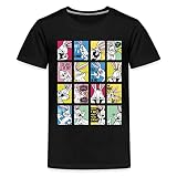 Spreadshirt® Looney Tunes Bugs Bunny Carreau T-Shirt Premium Ado, 12 Ans, Noir