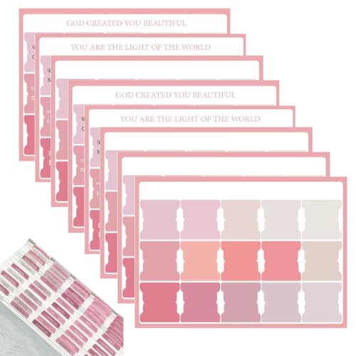 WUSJCOF 120 Pestañas de índice de la Biblia para mujeres,Estudio,Biblia,Diario,Suministros,Letra grande,Antiguo y Estudio del Nuevo Testamento (Rosa)