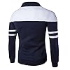 HAOLEI Men's Lightweight Jackets Full Zip Color Block Casual Light Jackets Patchwork Workout Running Athletic Bomber Jacket Sweatshirt Cardigan Varsity Coat with Zipper Plus Size 10-20 Navy #3