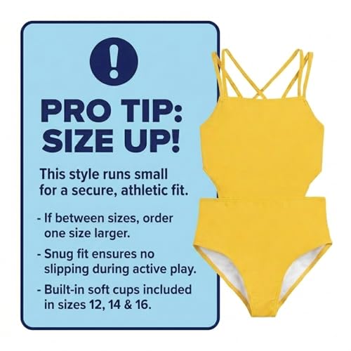 Image of Kanu Surf Girls' Beach Girl Sport Cut-Out One Piece Swimsuit
