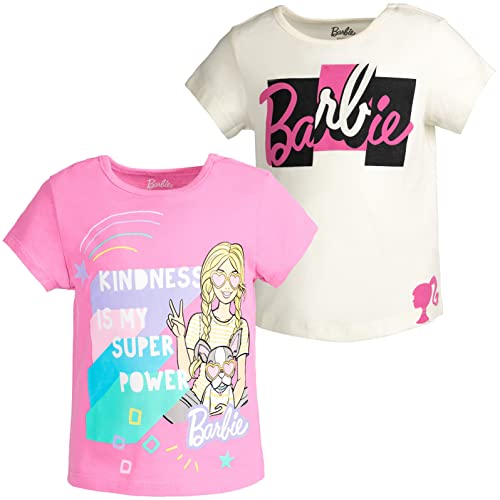 Barbie Girls 2 Pack T-Shirts Toddler to Little Kid