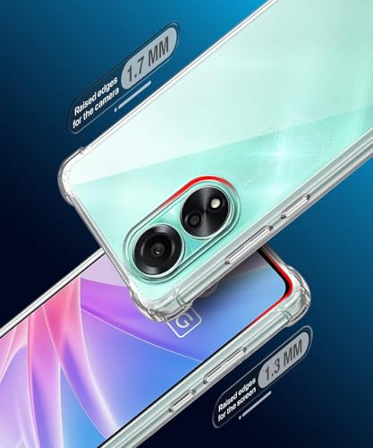 Image of WOW IMAGINE Clear Back Cover Case for Oppo A78 5G | Shockproof Soft TPU Case | Cushioned Edges for Ultimate Protection Back Cover Case - Transparent