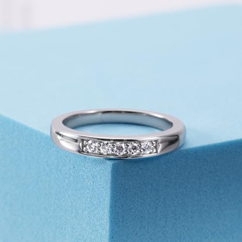 Promise Rings for Couples, Moissanite Wedding Band for Him and Her, D Color VVS1 18k Gold Plated 925 Sterling Silver Moissanite Jewelry with GRA Certificate of Authenticity2