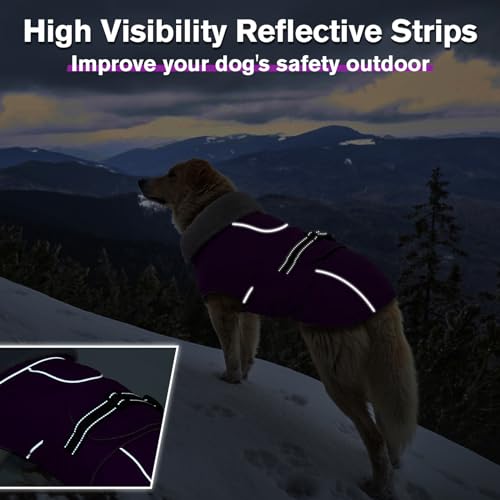 Image of Lelepet Dog Winter Coats for Medium Dogs Dog Jacket with Adjustable Buckle
