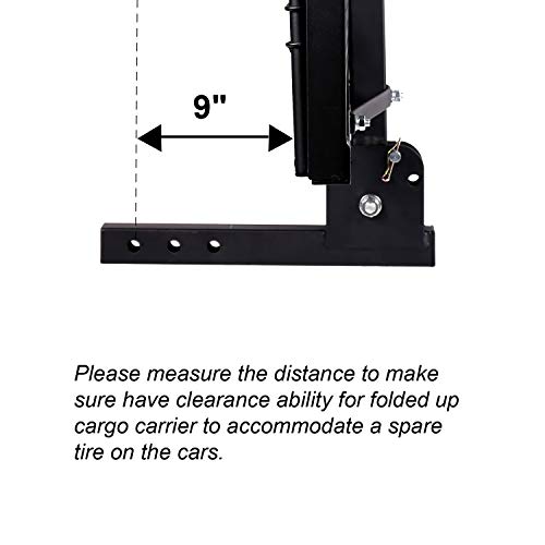 XCAR Hitch Mount High Side Cargo Carrier Rack Luggage Basket with Hitch Tightener for Car with 2" Receiver