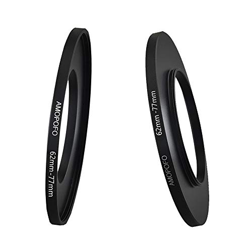 Image of 62mm to 77mm Step-Up Ring Filter Adapter for 77mm UV, ND, CPL Filter, Metal Step-Up Ring