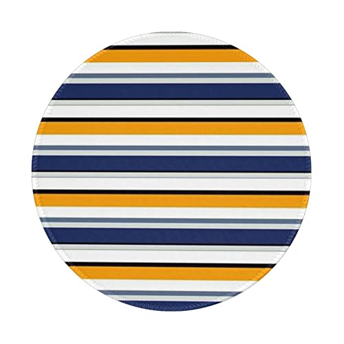 Tapis de souris rond à rayures de 20cm tapis antidérapant de bureau