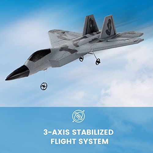 Siynhoo Rc Plane -F22 Raptor Model Toy Airplane Glider, 2 Channels 2.4 Ghz Remote Control Airplane Easy To Fly Rc Jet,Kids & Beginners F22 Easy To Fly Toy For Fighter Model Glider #TOP7