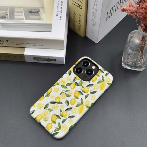 Coque iPhone 13 Pro Max motifs citrons aquarelle antichoc 2 couches