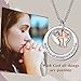 AOBOCO Cross Heart Charm Necklace With God All Things Are Possible Sterling Silver Inspirational Christian Faith Bible Verse Cross Pendant Necklace with Austrian Crystal