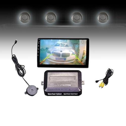Image of LCD Parking Sensor Kit - Displays Data on Original Screen, Easy Rear Installation, Compatible with CVBS Cameras (Not for AHD), 18 Probe Colors to Match Any Vehicle(Darkgrey)