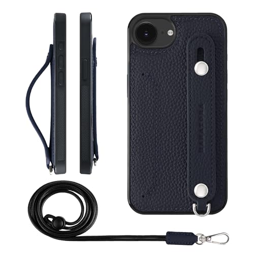 HANATORA for iPhone 17e 16e �P�[�X �{�v �ϏՌ� �w�ʃx���g �X�g���b�v�����O �X�}�z�P�[�X �X�}�z �X�^���h�@�\ �l�b�N�X�g���b�v �t�� �J�[�h�|�P�b�g �V�������N���U�[ �M�t�g �l�C�r�[ CGHGZ-16e-Navy