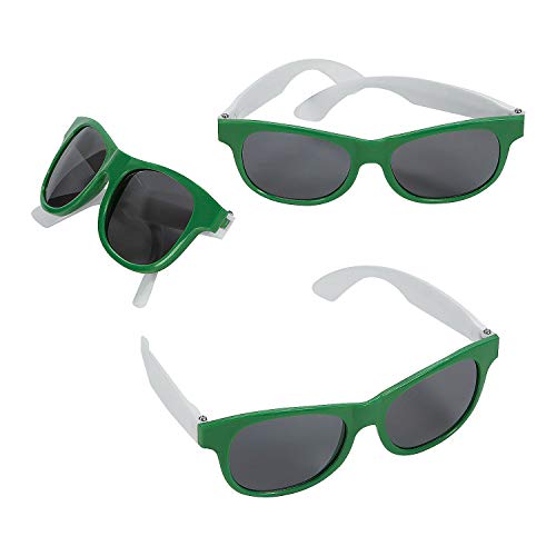 Fun Express Green and White Two Tone Sunglasses (set of 12)