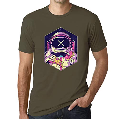 Camiseta Estampada para Hombre Xrp Símbolo Cryptocurrency A La Luna – Xrp Symbol Cryptocurrency To The Moon – T-Shirt Vintage Manga Corta Regalo Original Cumpleaños Diseño Gráfico Moda Army L
