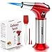 Kollea Chalumeau de Cuisine, Professionnel Torche à Butane Rechargeable avec verrouillage de Sécurité et Flamme Réglable,Torche Culinaire pour Desserts, Barbecue, Soudure (Butane Non Incluse)