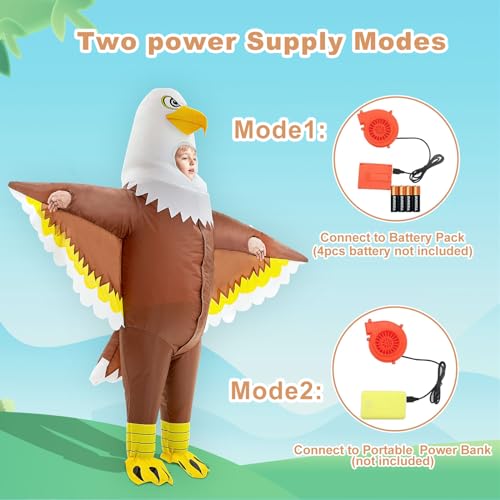 Disfraz inflable Eagle Seeds of Light para niños miniatura 4