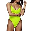 PRIMODA-Womens-Sexy-Neon-Asymmetrical-Spaghetti-Strap-Bodysuit-Top-Deep-V-Neck-Sleeveless-Bodycon-Stretchy-Leotard PRIMODA Women's Sexy Neon Asymmetrical Spaghetti Strap Bodysuit Top Deep V-Neck Sleeveless Bodycon Stretchy Leotard(Neon-Green,S)