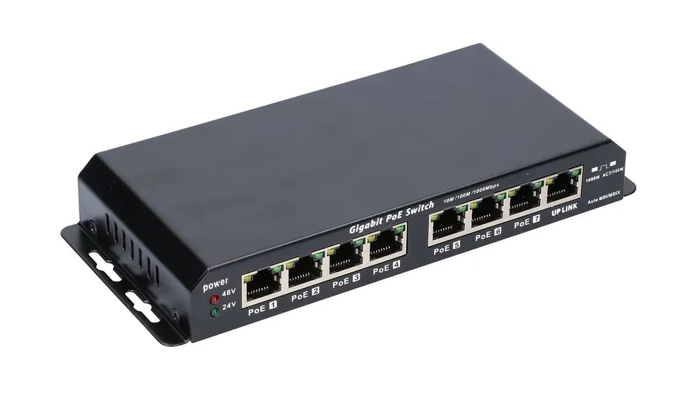 Switch Gigabit PoE 8-7 Port 24V 60W
