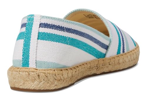 Soludos Mocassim Alpargata Original Feminino, Listra de praia verde/azul-petróleo, 9-9.5