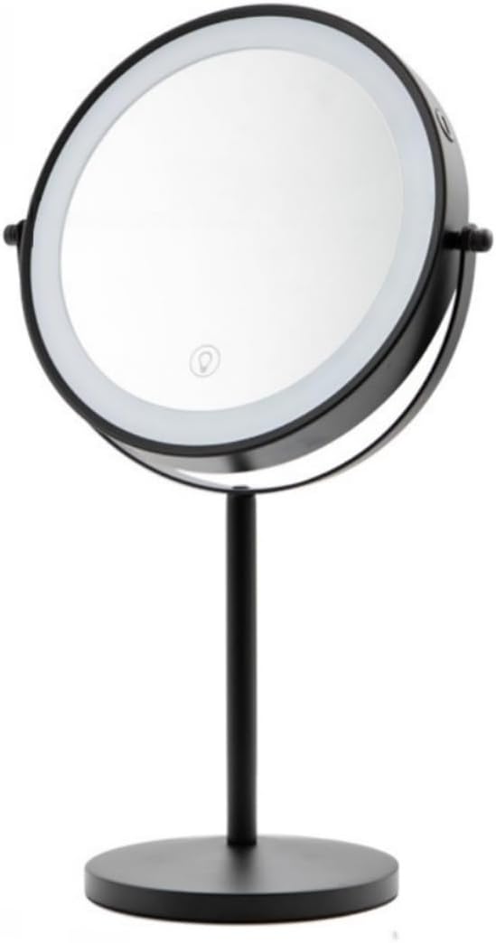 Kiwet化粧鏡 女優ミラー 卓上 拡大鏡 LEDライト付きスタンド 両面 LED タッチパネル ３つ明るさモード 自然光再現 高色